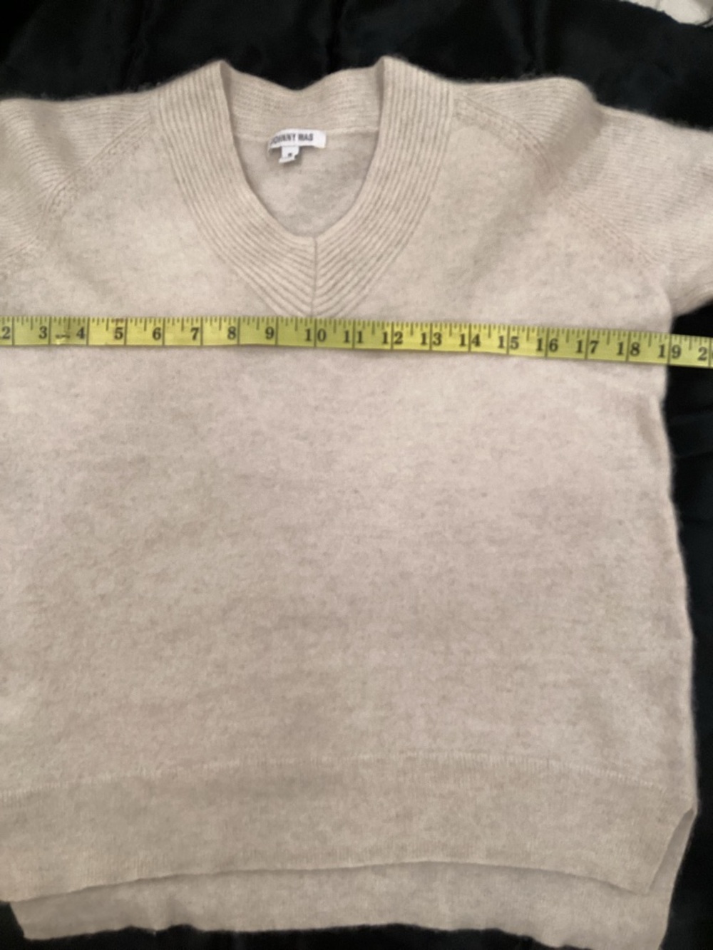 Johnny Was Casey Cashmere Whipstich Oat Colored Sweater W Pink Stitching M - Picture 4 of 13